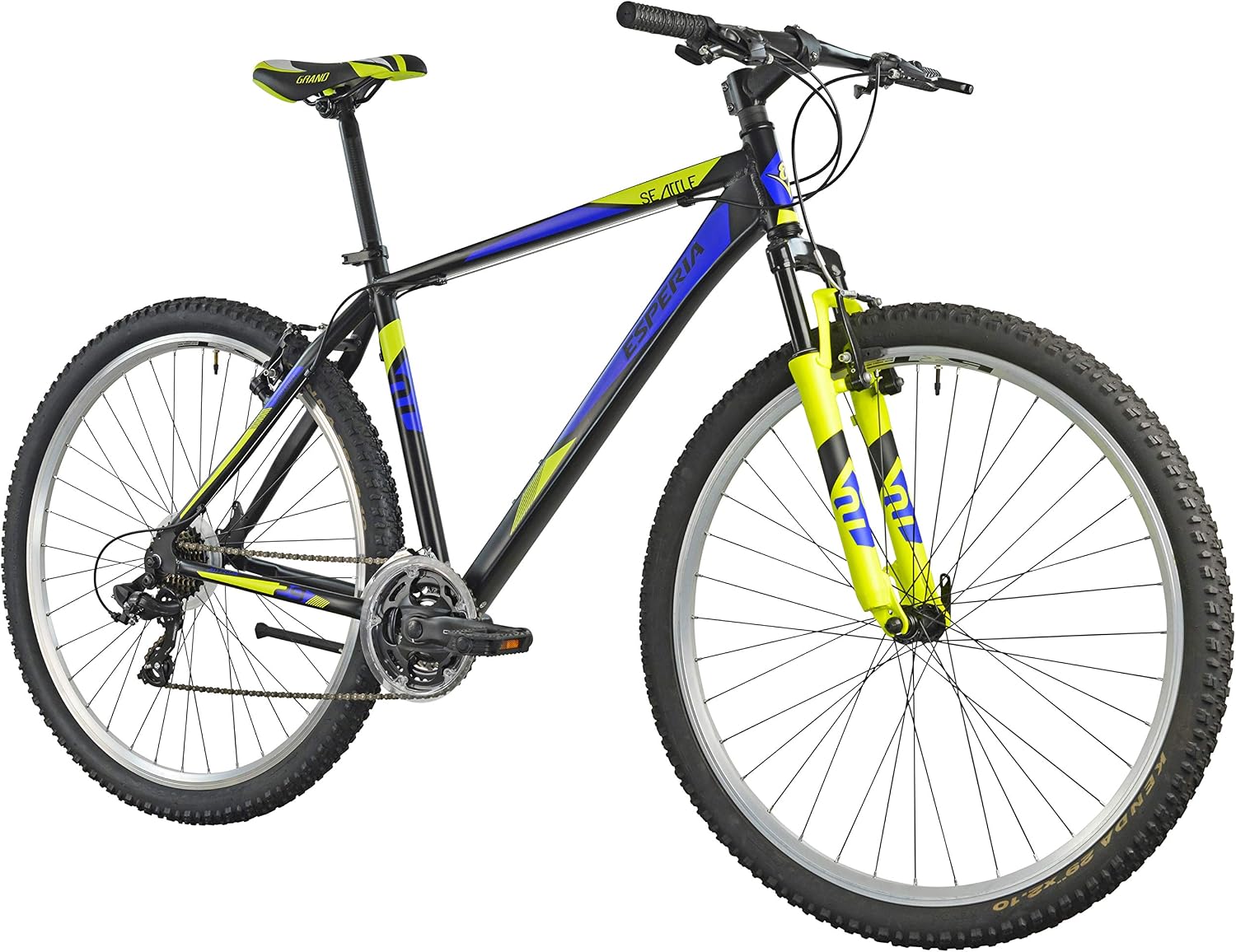 Esperia 107500U Seattle, Bicicletta Uomo, Nero/Blu/Giallo, M : Amazon.it:  Sport e tempo libero