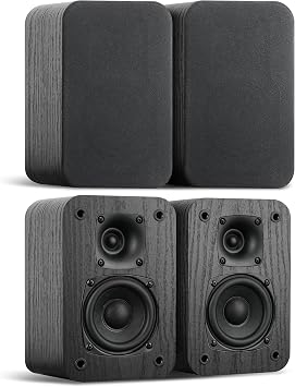 Saiyin 5.0 Home Theater System, 230w Peak Power HiFi Surround Sound Speakers with Stereo Surround Sound and Classic Rretro Wood Grain for TV/PC, Passive, Amplifier Required (Cable Not Included)