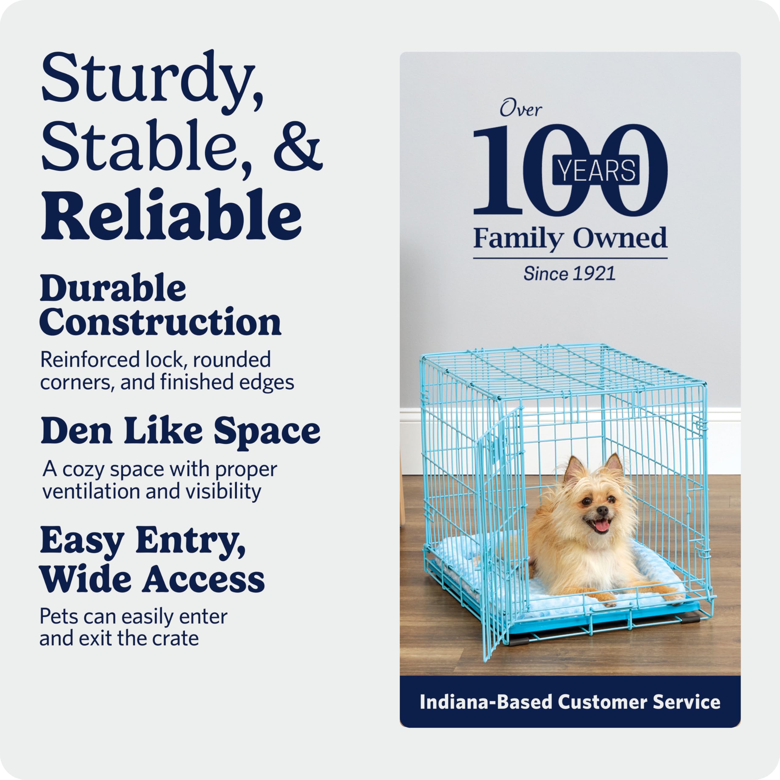 Amazon.com: MidWest Homes for Pets 24-Inch Blue Fashion iCrate for