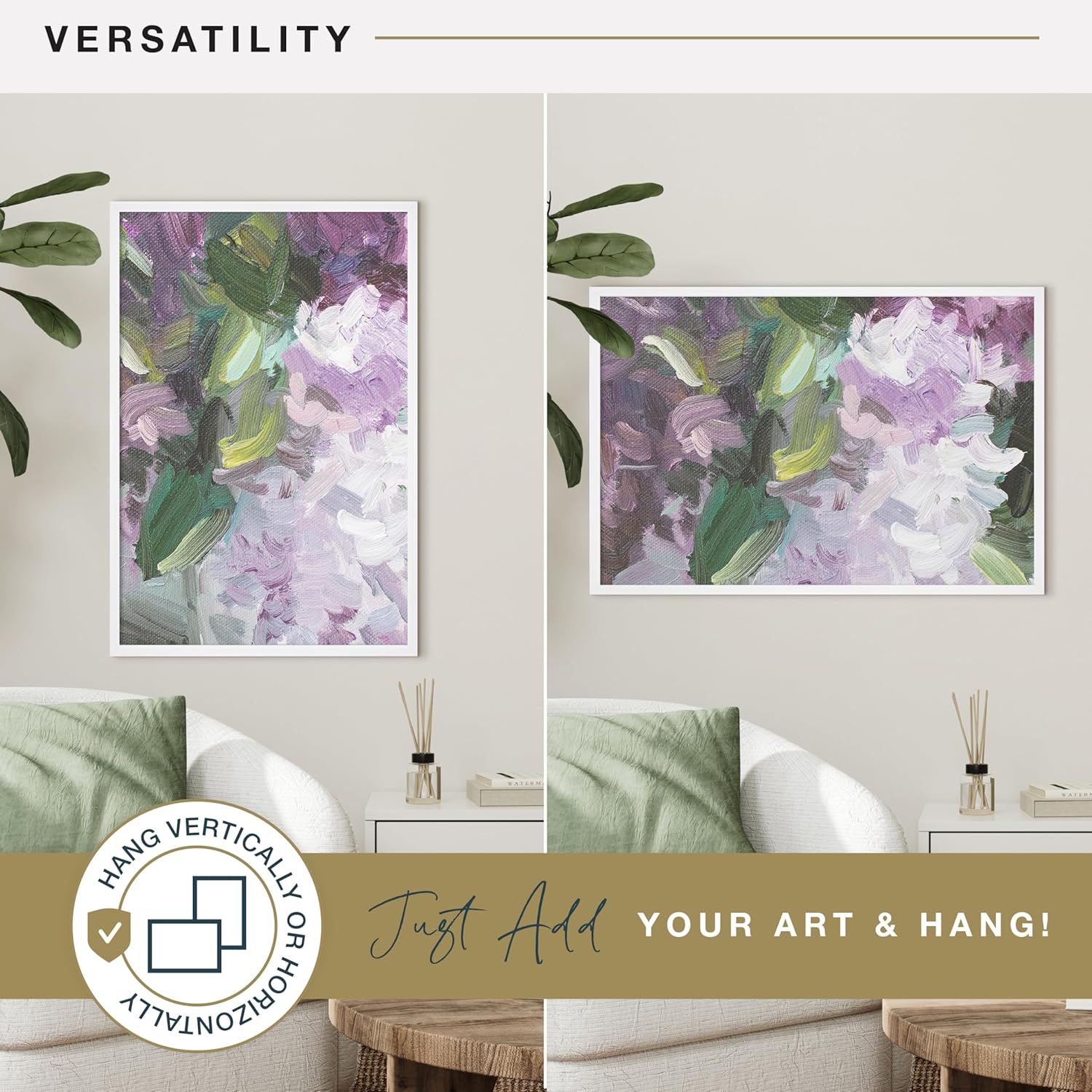 MCS Foundation 20x30 Poster Frame Traditional White, Vertical & Horizontal Wall Hanging Large Picture Frame for Photos, Posters & Art Prints (1-Pack)