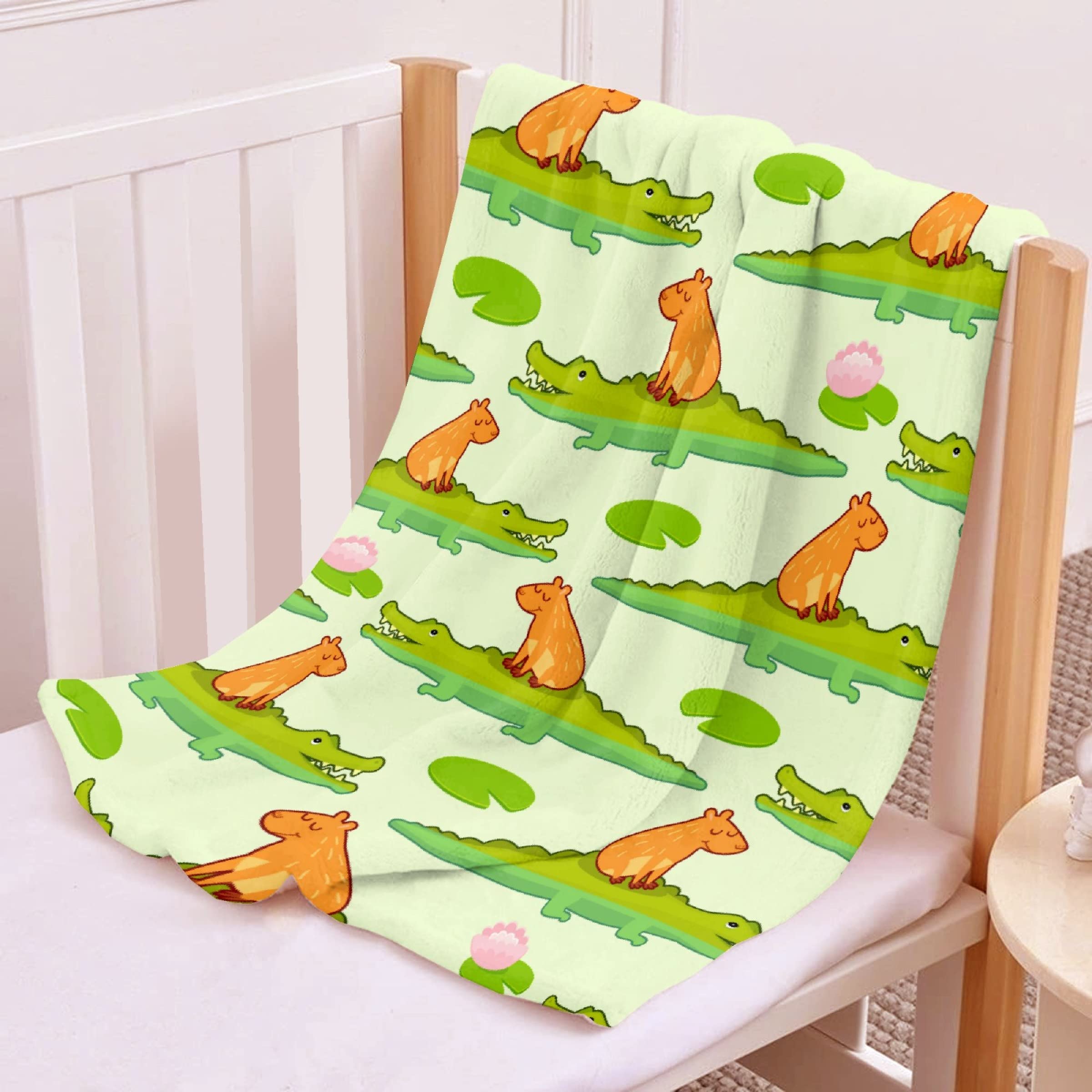 Coperta In Flanella Con Motivo Capibara Cartoon - 152x102 Cm, Morbida E Accogliente