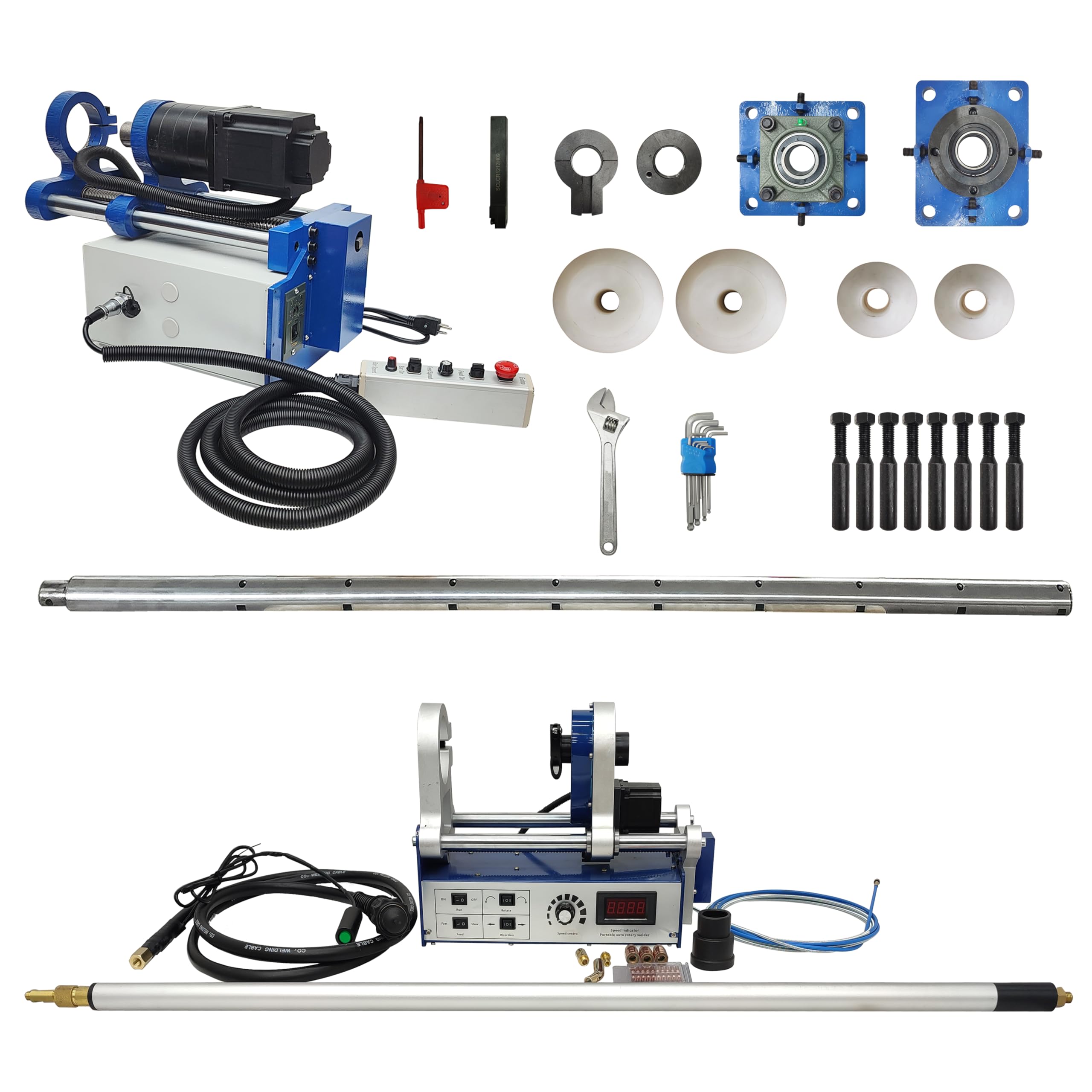 LGXEnzhuo 110V Portable Line Boring Machine and Inner Hole Welding Kits, Bore Diameter 1.77