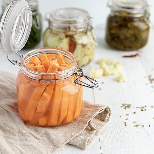 Miniatura 6 de Galashield Tarros de vidrio con tapas herméticas, frascos de almacenamiento de alimentos, recipientes a prueba de fugas con sello de preservación