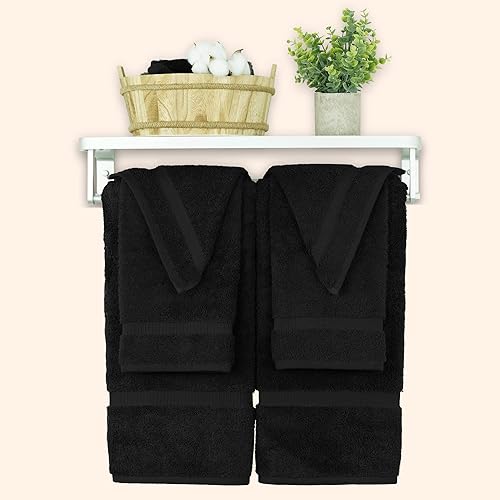 Miniatura 2 de Chakir Turkish Linens Toallas turcas 100% algodón prémium para baño, 2 toallas de baño, 2 toallas de mano, 2 toallas pequeñas (juego de toallas de 6