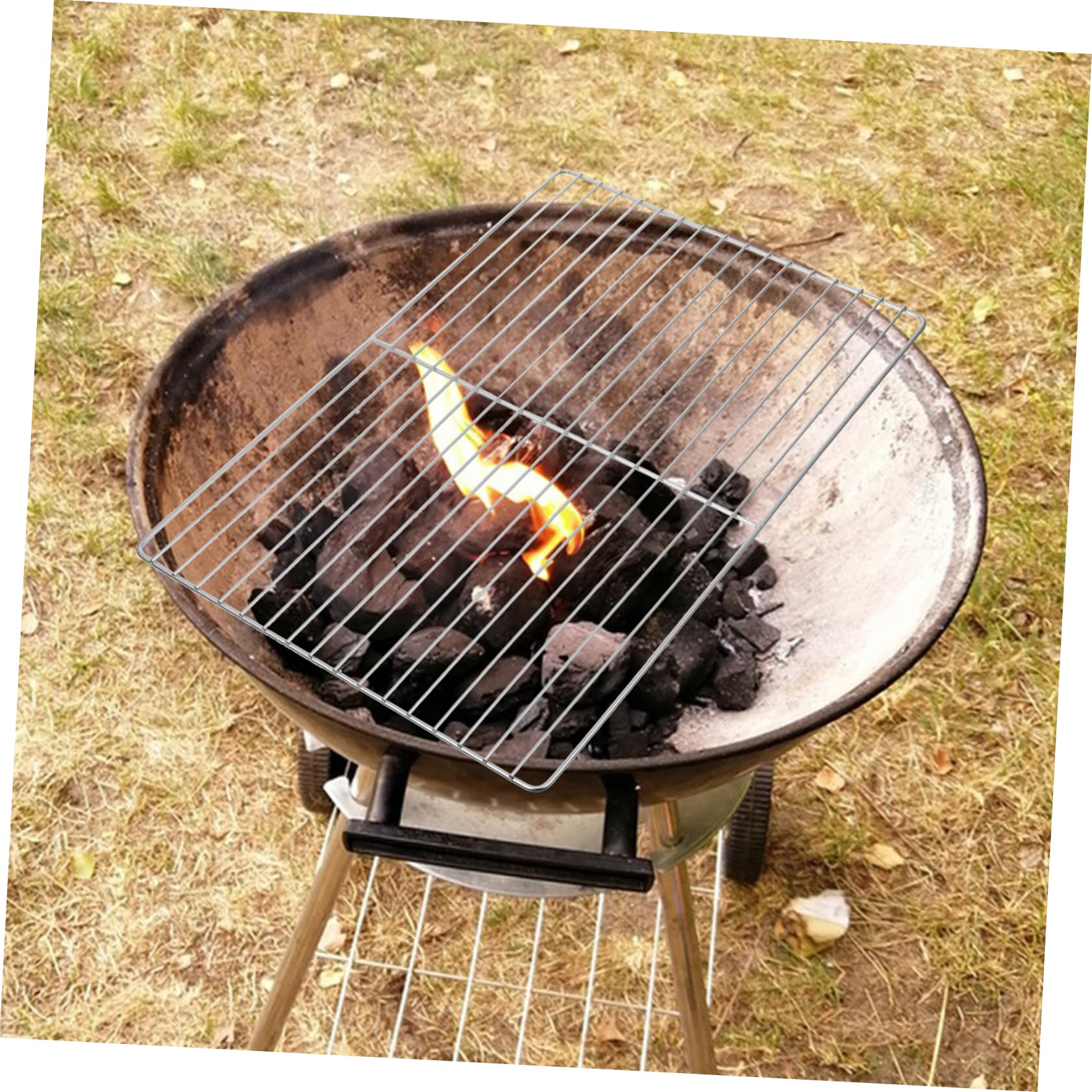 INOOMP Griglia in Acciaio Inox per Barbecue Rete Resistente e Lunga Durata, per Festa Estiva e Campeggio All'aperto in Famiglia