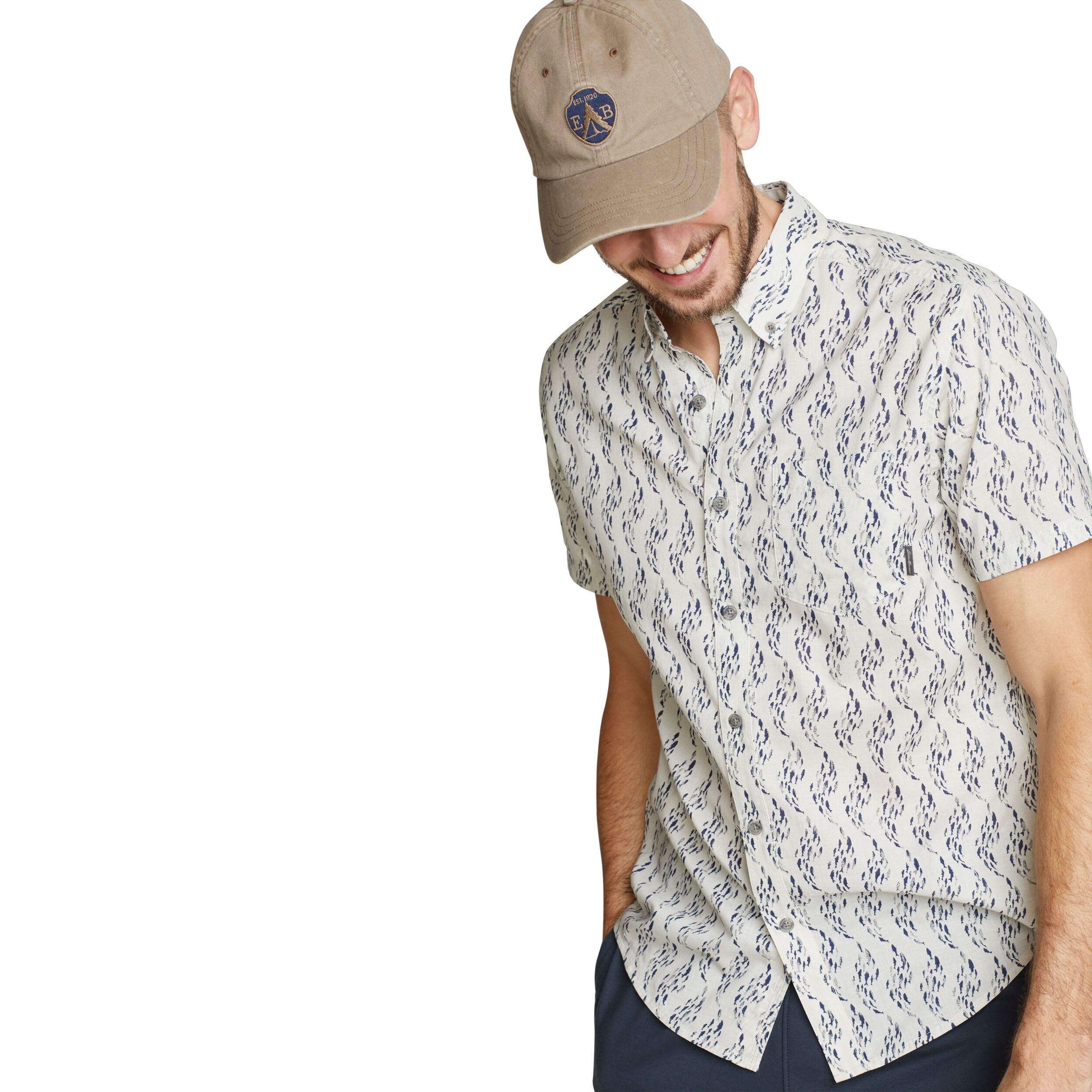 Eddie Bauer Men's Printed Baja Short-Sleeve Shirt