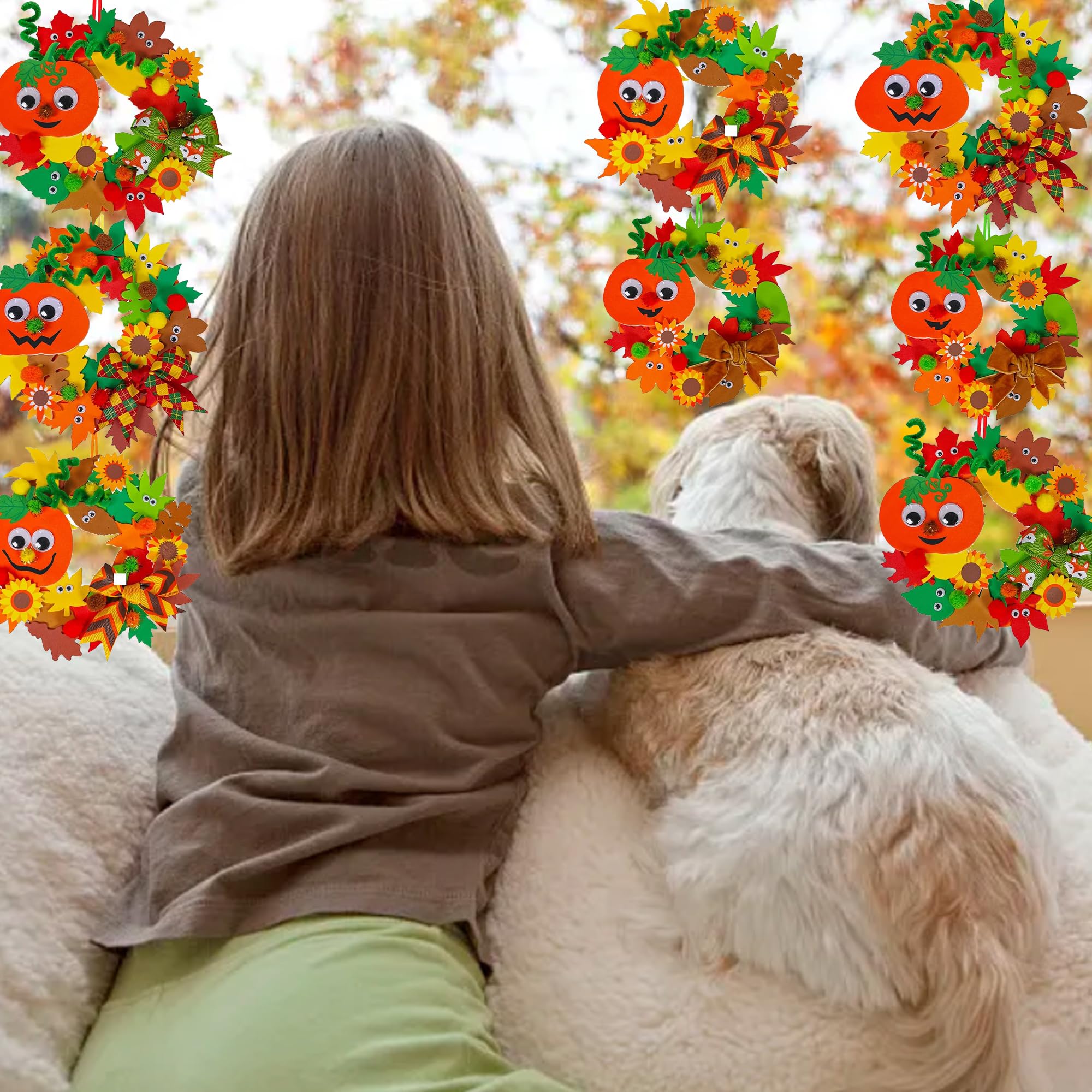 Deepton Herbst Bastelset Für Kinder - 6 Tierfiguren Aus Filz - Eule, Igel, Eichhörnchen, Fuchs, Koala, Reh - DIY Kreativset Ab 3 Jahren