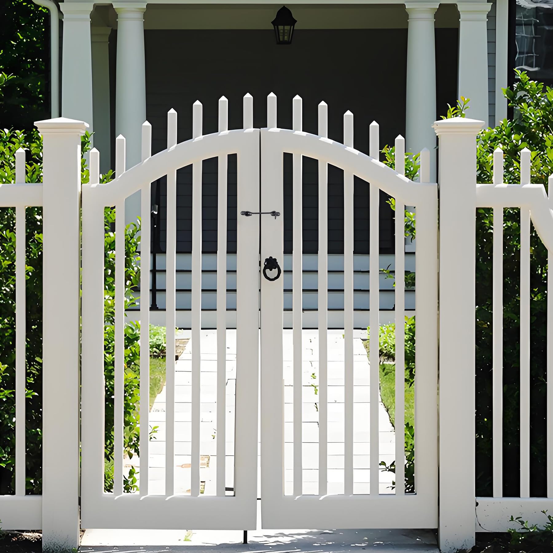 LIKERAINY Gancio per Cabina in Acciaio Inox 104 mm Serratura per Cancello Chiavistello Serratura della Porta Armadietto Finestra Capannone Giardino Recinzione Nero Confezione da 2 pezzi