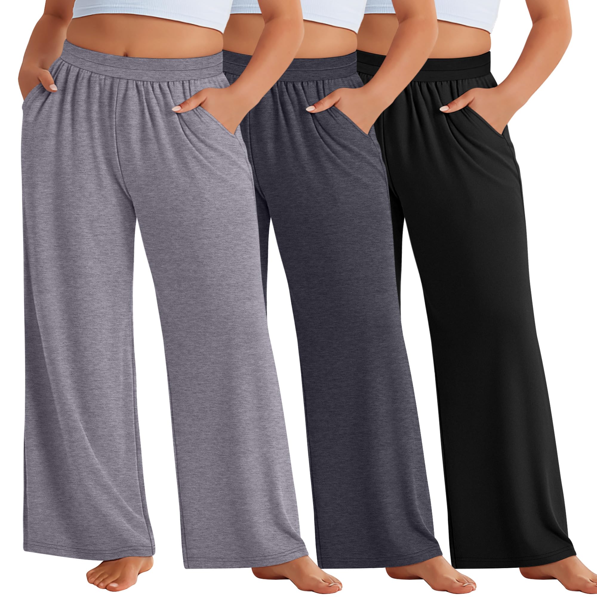 Evervibe 3-Pack Wide Leg Pants