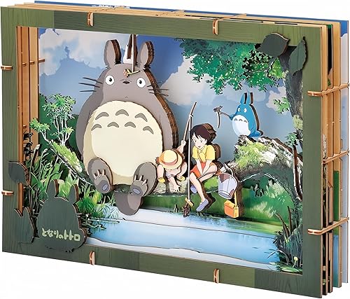 Japanese Decor Sakura Paper Theater Studio Ghibli Wood Style Premium Craft