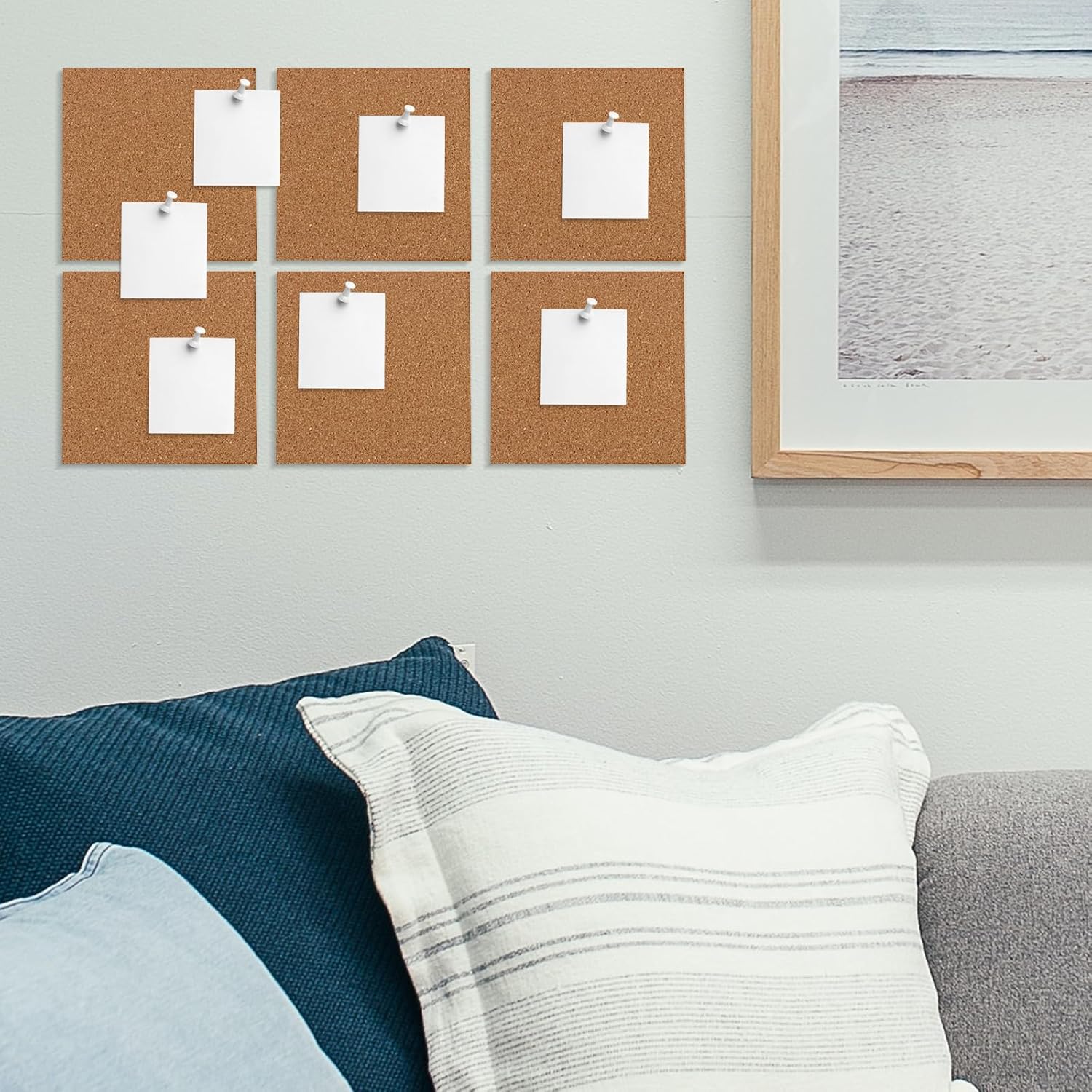 SHEUTSAN 40 Pcs 6 x 6 Inch Self Adhesive Squares Cork Sheets, 1/12 Inch Cork Coaster Backing, Sticky Back Board for DIY Crafts, Tiles - Image 7