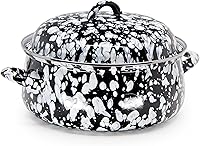 Vista 13 de Golden Rabbit Horno holandés esmaltado, 4 cuartos de galón, remolino rojo