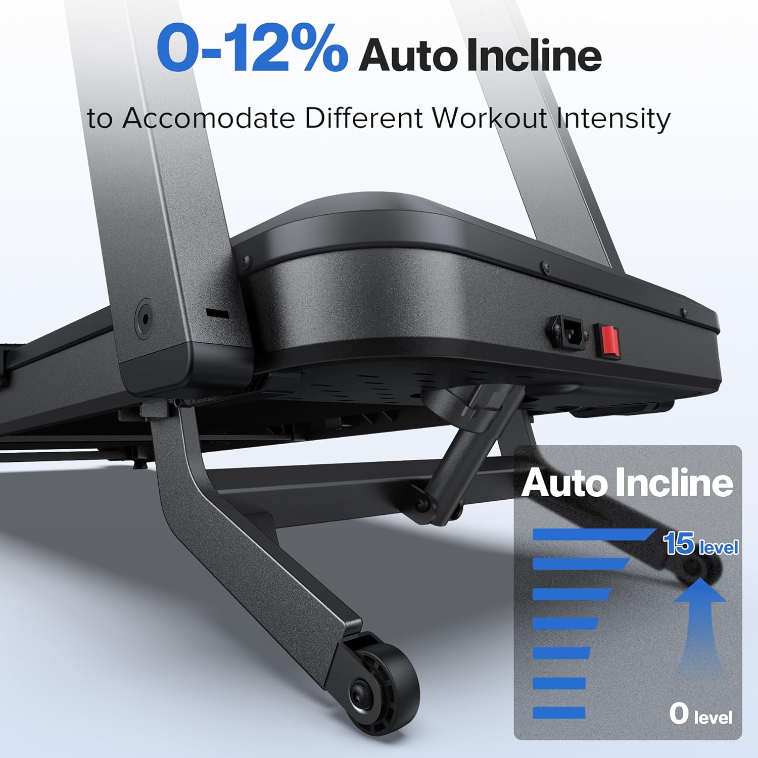 WELLFIT Treadmill with 12% Auto Incline  10MPH - Commercial 4HP Brushless Quiet, Walking Pad Treadmill for Home, Heavy Duty 420lbs Capacity, Pulse Sensor, Bluetooth Player