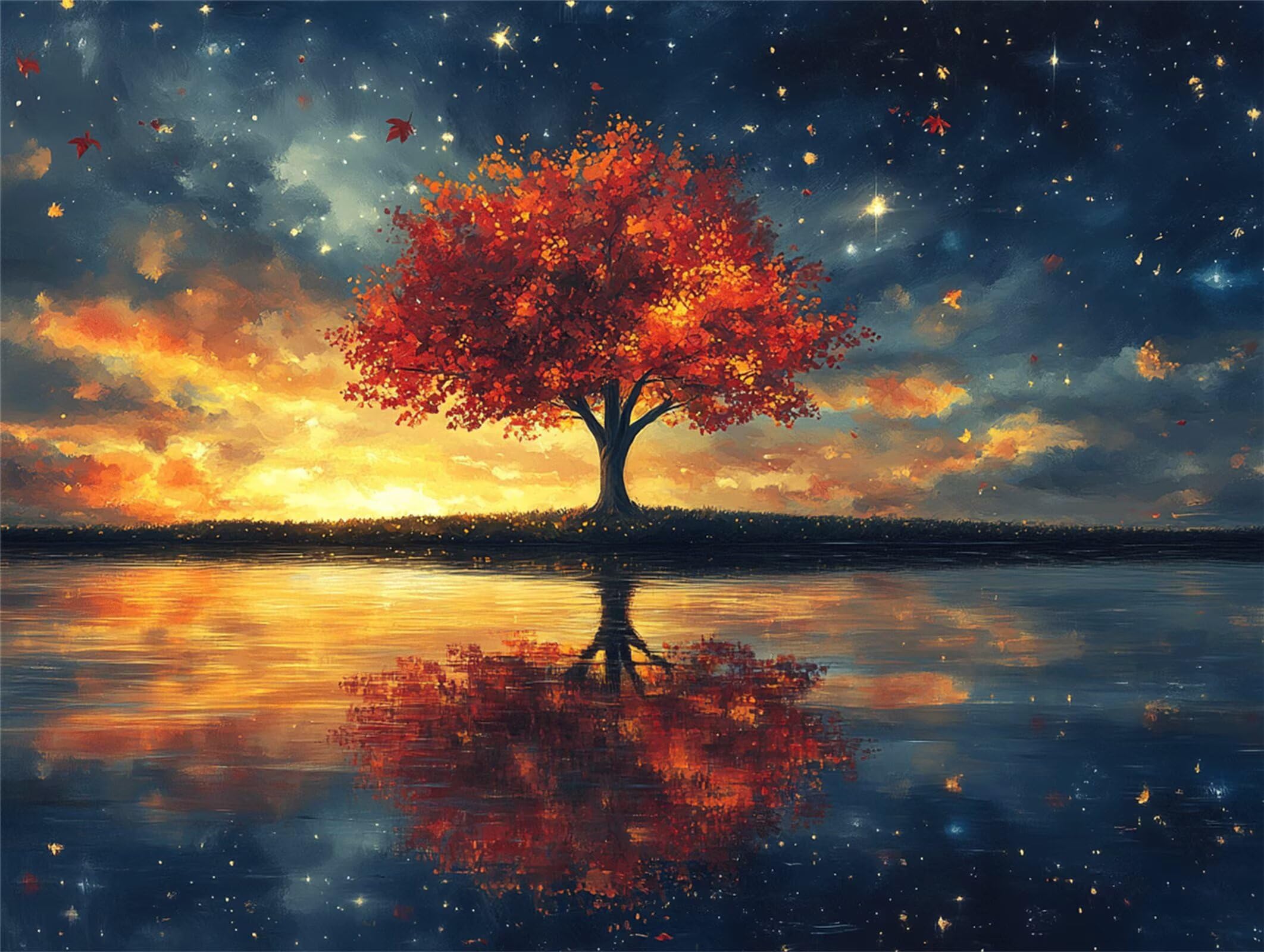 Puzzle dla dorosłych 6000, drzewo krajobrazowe, 179 x 105 cm, n-332