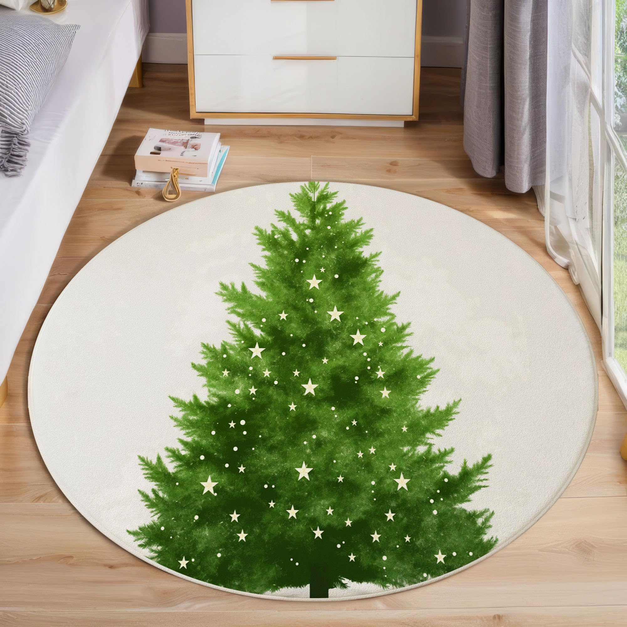 Tapis de chambre antidérapant et doux décoration aquarelle lavable 80cm