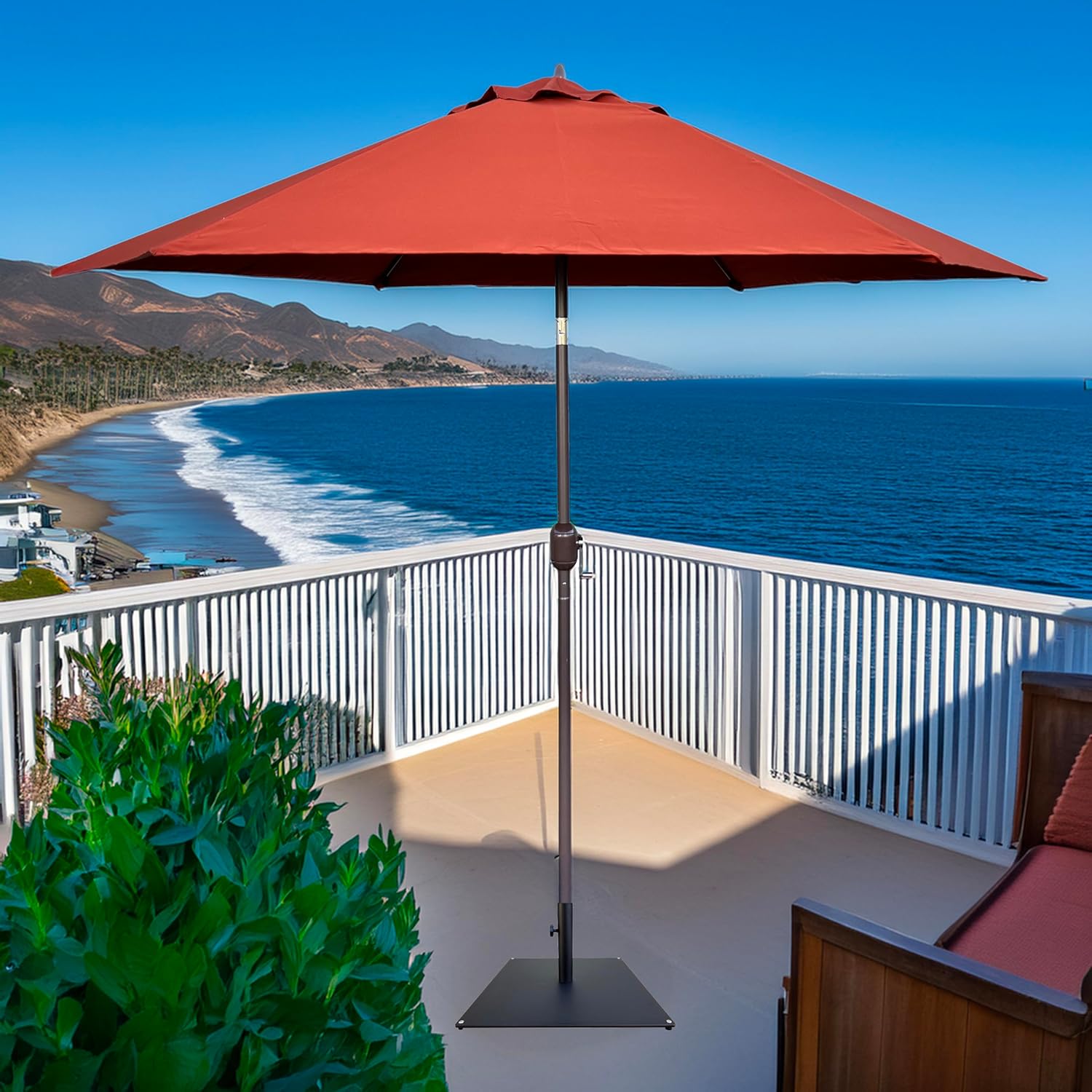 Tropishade Steel Plate Umbrella Base, 36 lbs, Black - Image 5