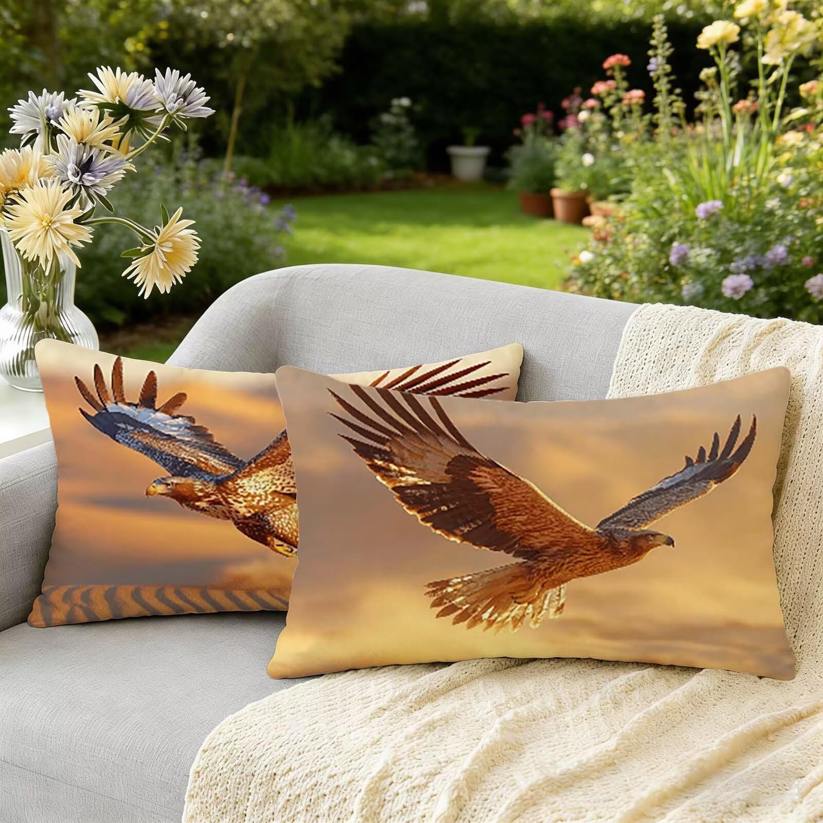 Housse coussin impermeable velours 40x80 lot de 2 anti humidite deco canape