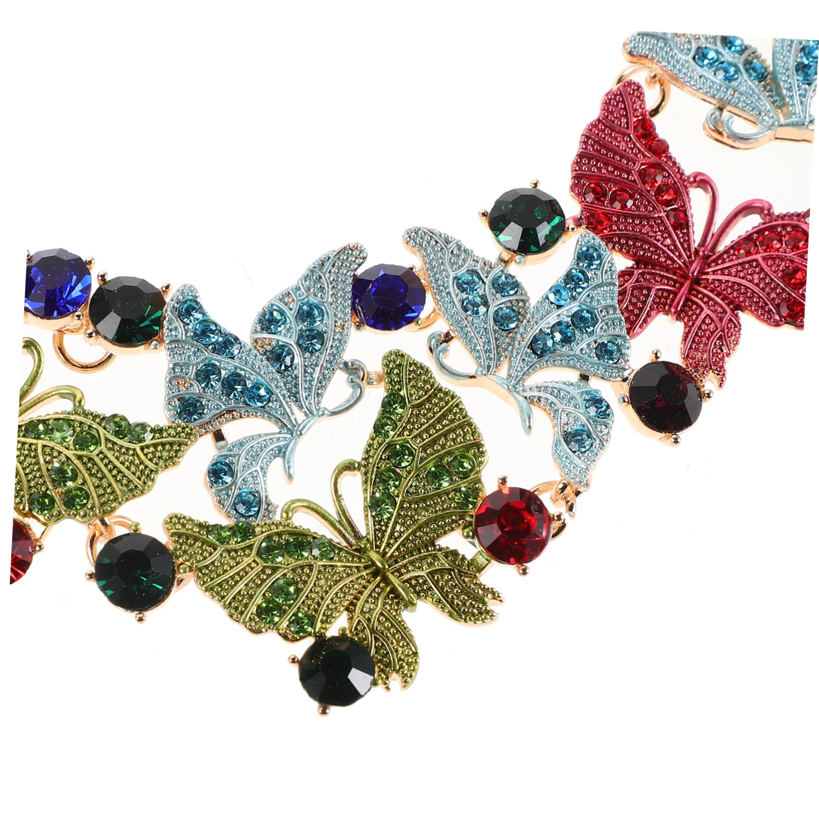 SHOWERORO Accesorios de Fiesta Gemas de Imitación Collar y Conjunto de Pendientes para Mujer para Fiestas de Bodas y Ocasiones Especiales