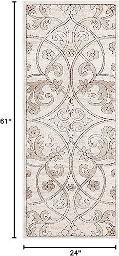 Miniatura 2 de Unique Loom Rushmore Collection - Alfombra de área Washington (2 pies x 5 pies 1 pulgada, beige oscurobeige)