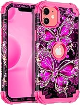 Casetego for iPhone 12 Case,iPhone 12 Pro Case,Glow in The Dark Three Layer Heavy Duty Sturdy Shockproof Full Protection Rugged Hard PC+Soft TPU Bumper Case for Apple iPhone 12/12 Pro 6.1 inch,All