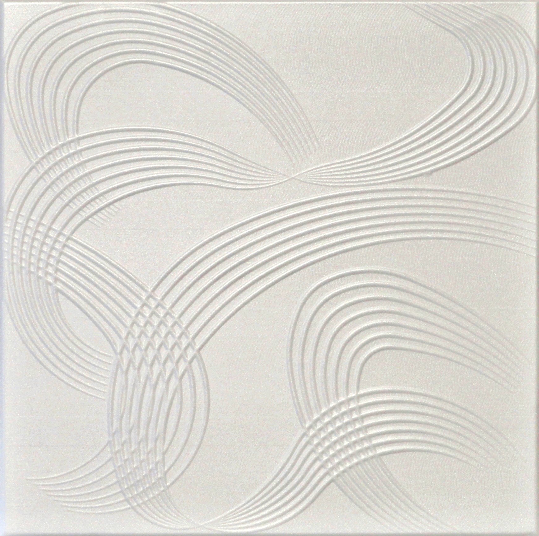 Euro-Deco Styrofoam Glue Up Ceiling Tiles White 20x20 R59W Pack of 8