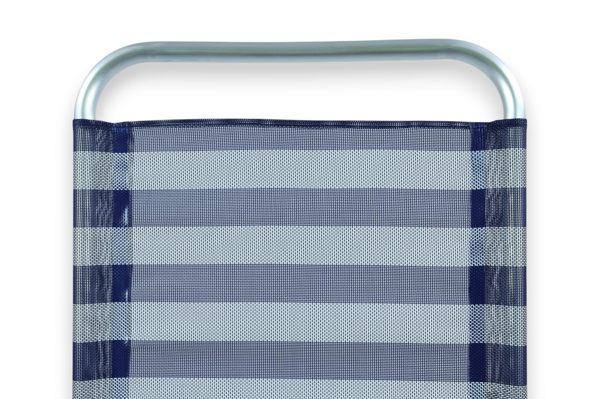 HERSIG - Silla de Playa Plegable de Aluminio con Asa, Estructura Reforzada y Tejido Anti-Desgarro para Relax en Exterior con Respaldo (Azul)