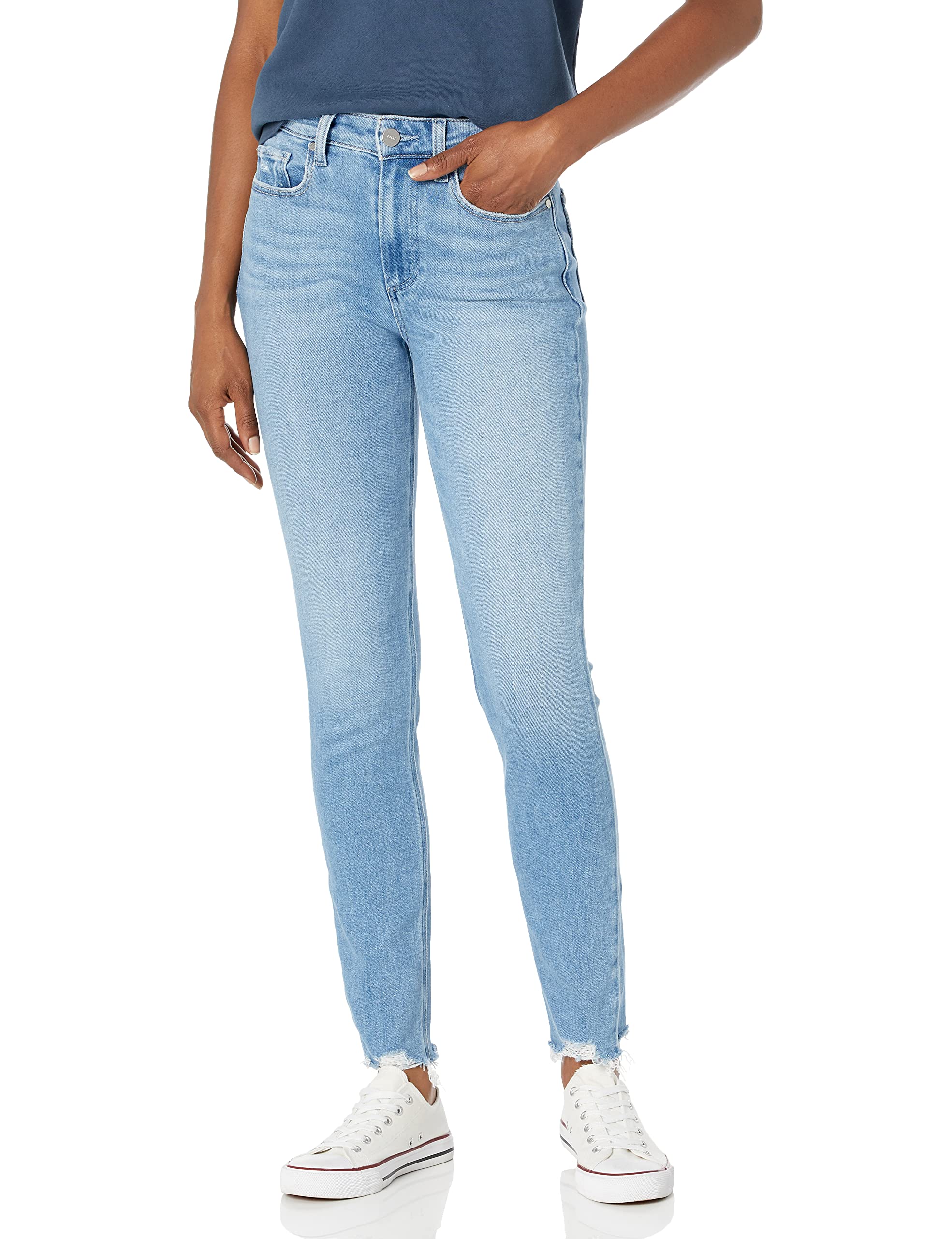 PAIGE womens Bombshell Ankle High Rise Designed for the Hourglass Shape in Totally With Gusto Hem Pants