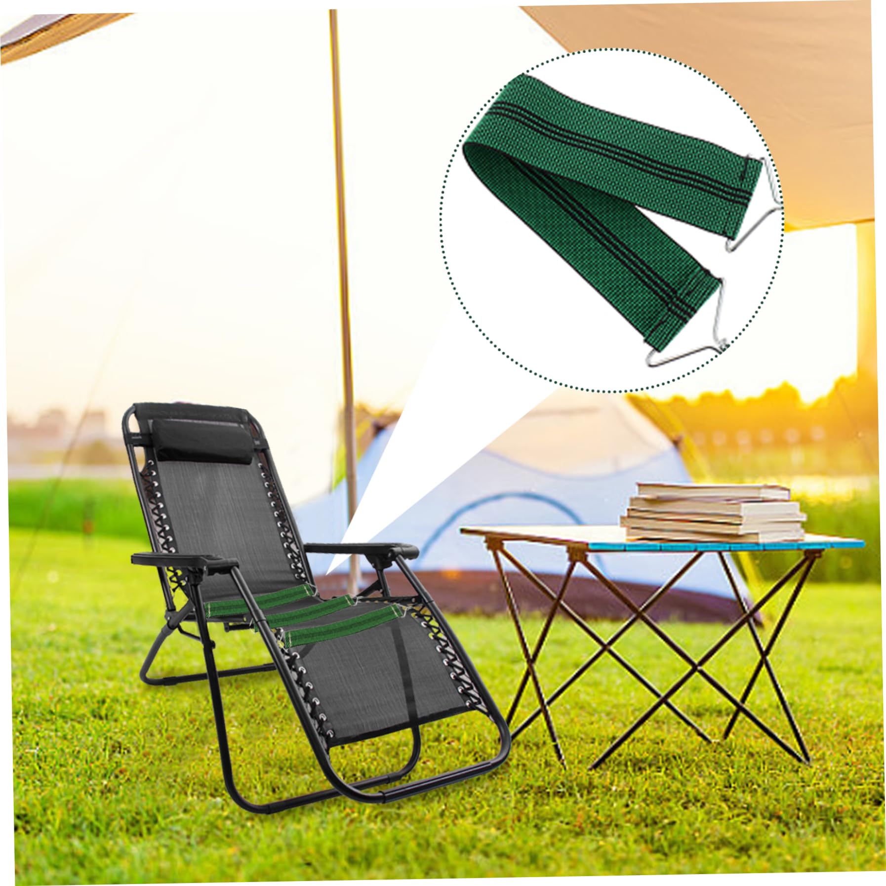 6 Cinghie Di Ricambio Per Sedia Da Patio In PVC - 41x4,6 Cm - Resistenti E Antistrappo - Per Esterni - 5