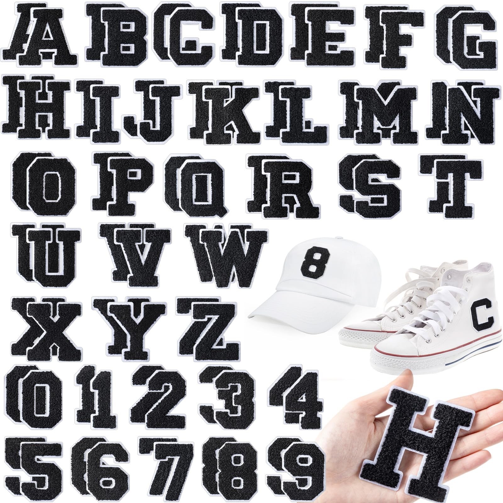 Photo 1 of Lyrow 72 Pcs Chenille Letters & Numbers Patches