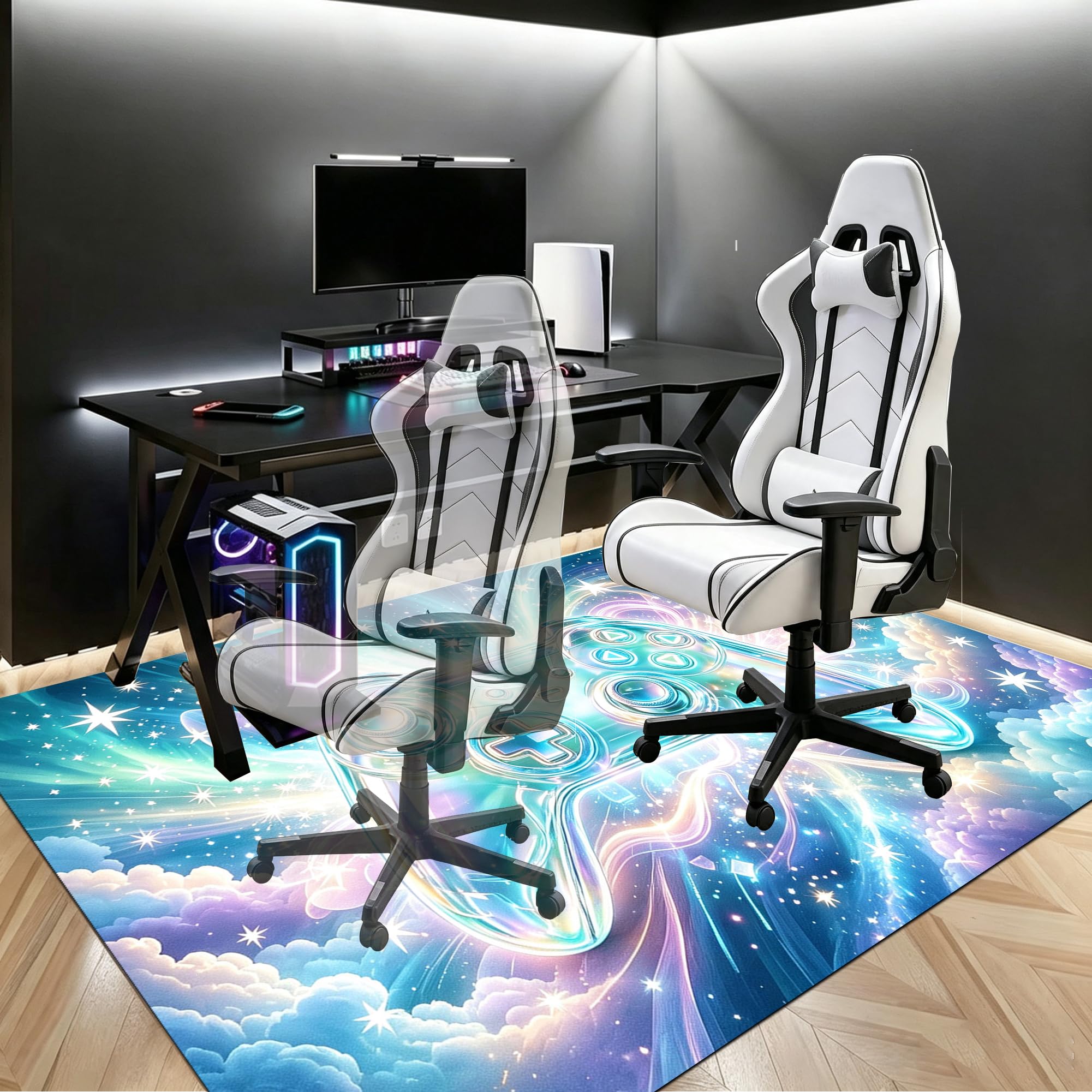 Tapis de Chaise Gaming Tapis Chaise de Bureau 100 x 160 cm