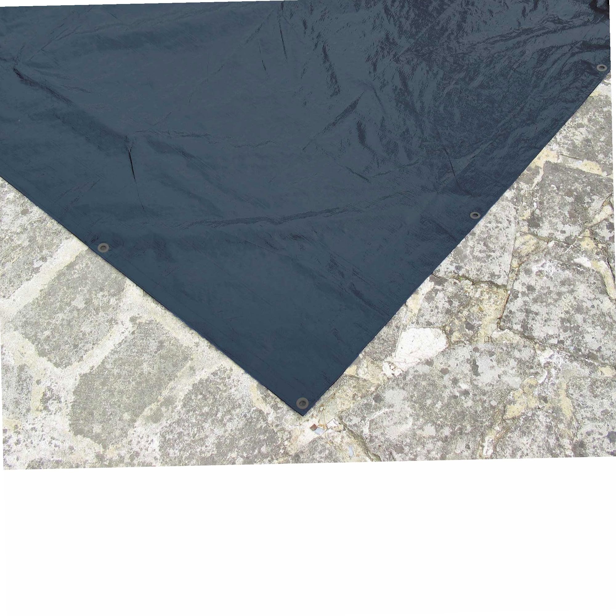 WERKA PRO Bâche Piscine Rectangulaire - Polyéthylène Tressé Traitement Anti-UV 3% - Filet Évacuation Eau Pluie - Œillets Alum