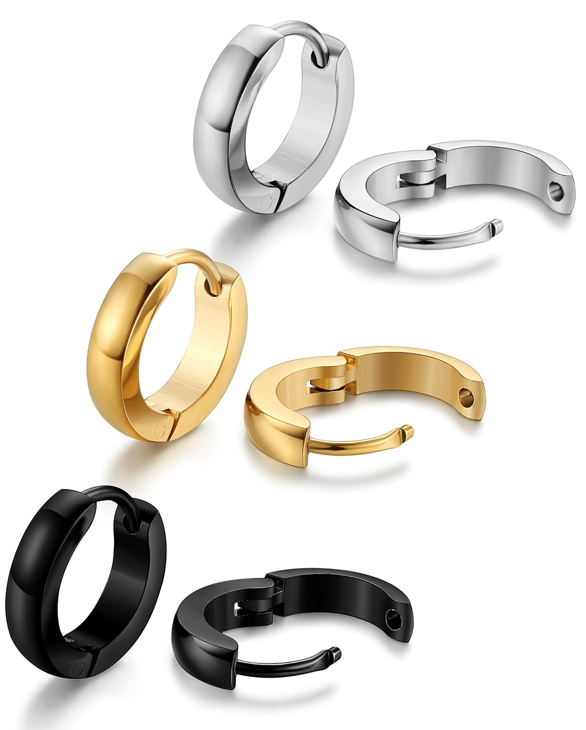 Jstyle Hypoallergenic Small Hoop Earrings for Men Women 316L Surgical Stainless Steel Gold/Silver/Black Hoop Earrings for ... - Review, Price and Buying Guide