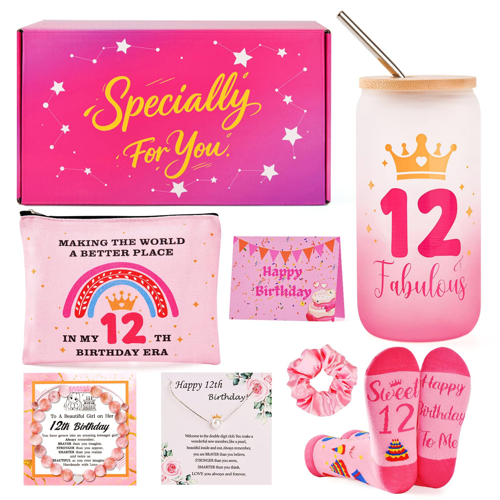 Birthday Gift for Girls,Trendy 12Year Old Girl Gift with Personalised Keepsakes,Special Gifts for Daughters,Granddaughter, Nieces & Sisters (12th Birthday Gifts)