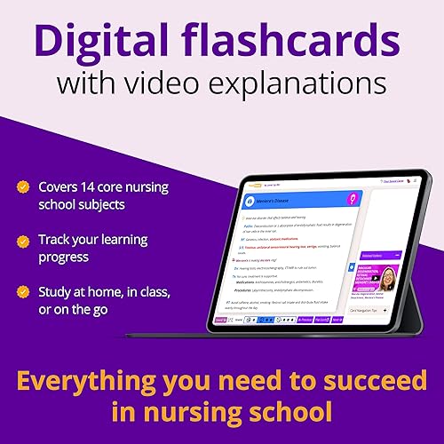 Miniatura 16 de Kit de escuela de enfermería definitivo + dosis calc + planificador + 8 juegos de estudio – más de 2400 tarjetas flash – sin pelusa – Cubre 11