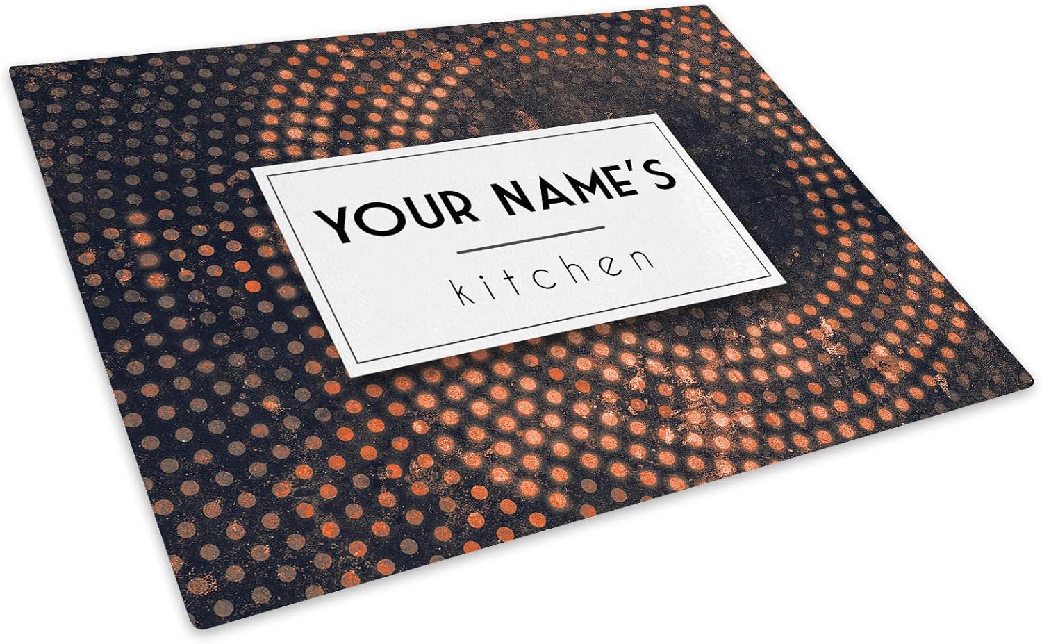Personalised Glass Chopping Board Worktop Saver 40x30cm Add Your Own Text! Amazon.co.uk Home