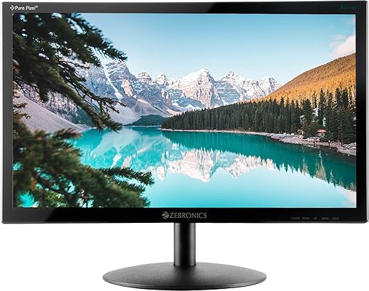 ZEBRONICS Zeb-V19Hd 18.5 Inch (46.99 Cm) Led Monitor with Supporting Hdmi, Vga Input, Hd 1366 X 768 Pixels, 16.7M Colors, Glossy Panel, Slim Design…