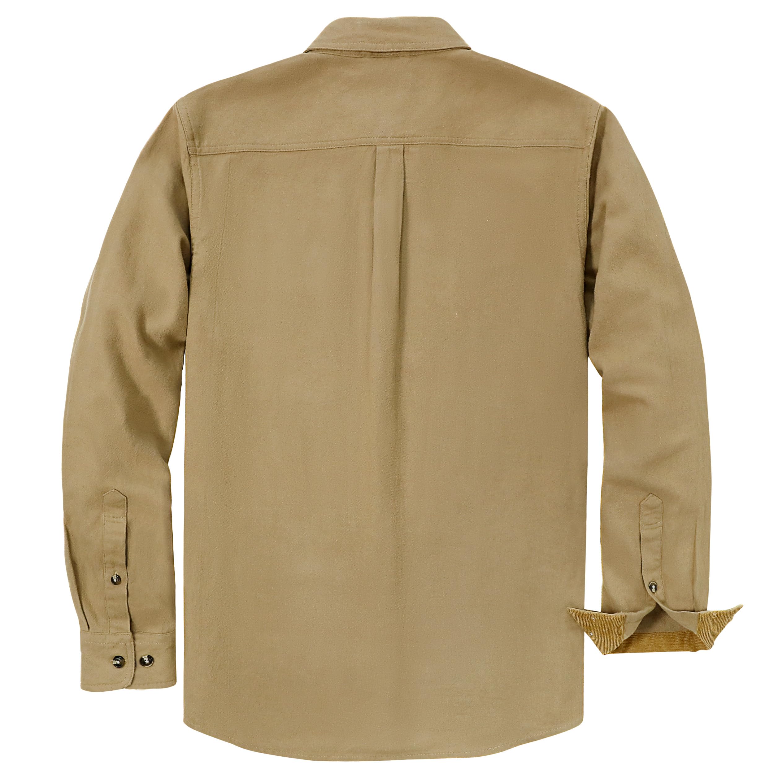 Dubinik® Camicia Flanella Uomo Quadri Camice in Flanella Uomo Regular Fit Casual Cotone Manica Lunga Bottoni Shirt in Pile