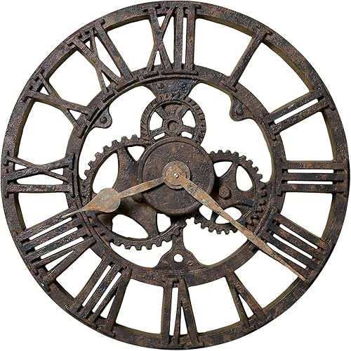 Howard Miller Allentown - Reloj de pared 625-275  215 pulgadas antiguo galería de gran tamaño con movimiento de cuarzo