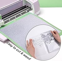 Vista 22 de HTVRONT - Rollos de vinilo termotransferible (HTV) blanco y negro, 12 pulgadas x 15 pies de vinilo de planchado para Cricut & Cameo, para camisas