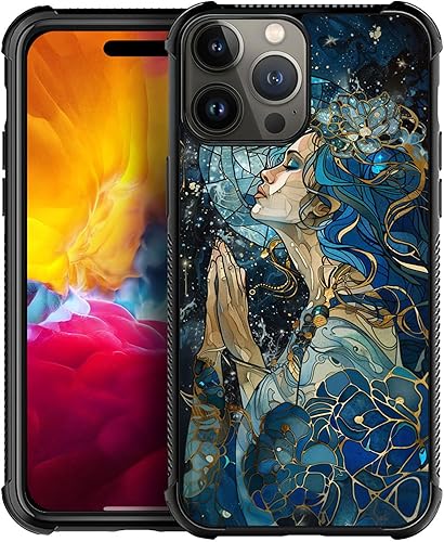 Vista 86 de Case for iPhone 15 Plus - Stained Glass Mosaic Fiesta Fun Case with Tempered Glass Back and Soft Silicone TPU Shock Protection