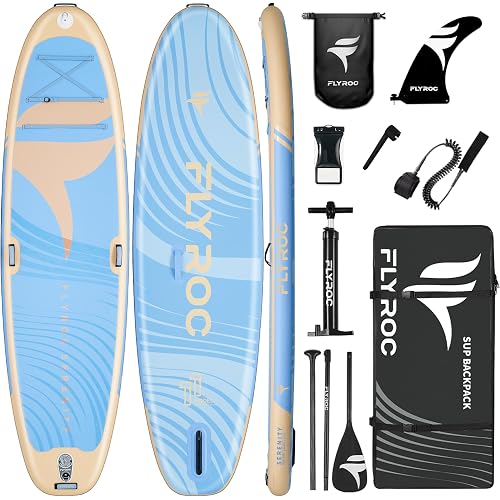 11'6/11’x35 Extra Wide Inflatable Paddle Board, 450/430lb Capacity Stand Up Paddle Board for Adults (x3), Stable Inflatable SUP, All Skill Levels, 3/5 Handles, 100L Backpack, 3PCS Paddle, 5L Dry Bag