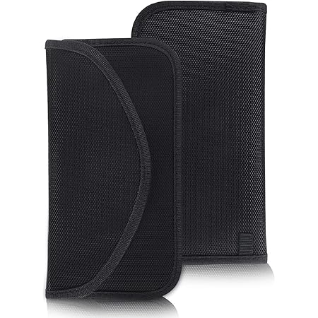 Faraday Bag, Lutiore [2 Pack] RFID Signal Blocking Bag Faraday Cage Pouch Wallet Phone Case for Cell Phone Privacy Protection and Car Key FOB, Anti-Theft Pouch, Anti-Hacking Case Blocker