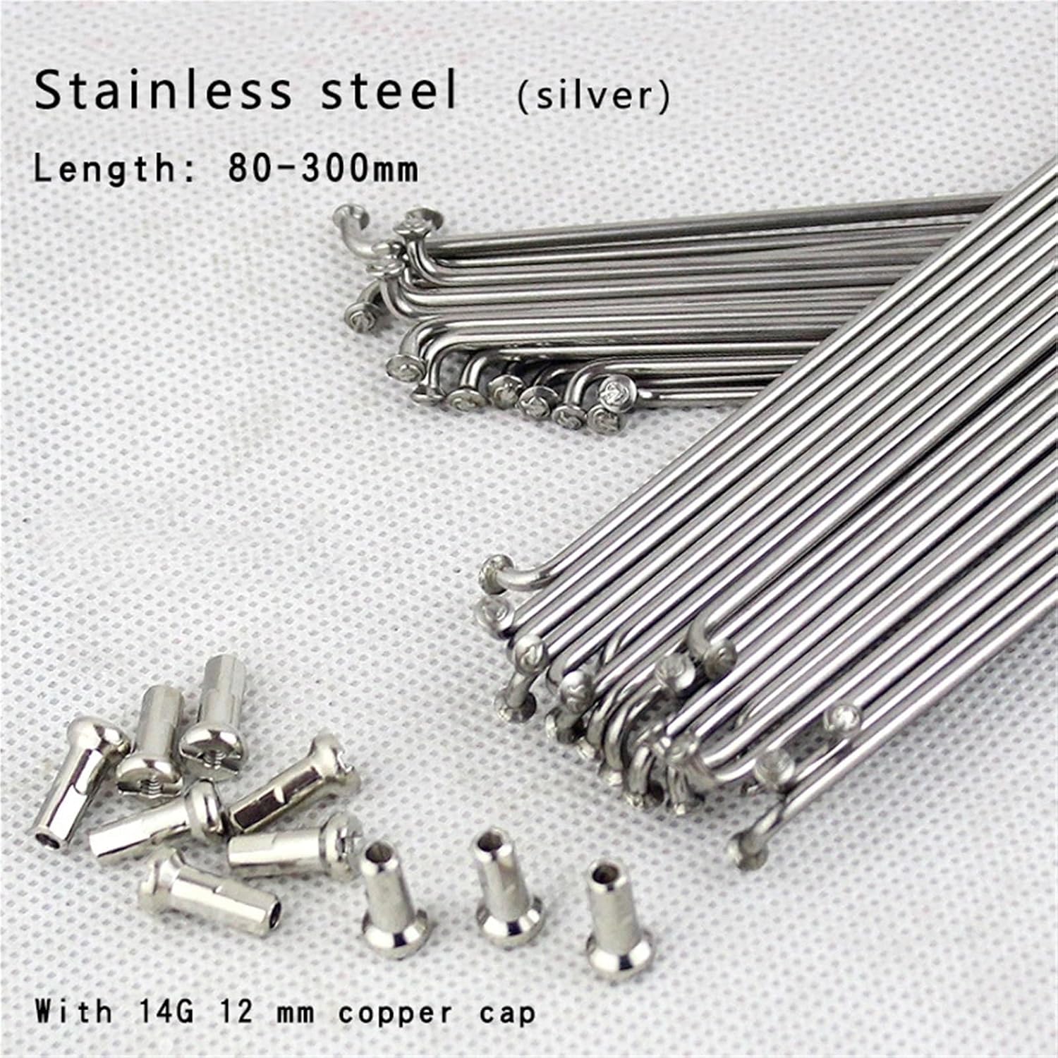36pcs 14G 2mm Stainless Steel Bicycle Spokes 141-300mm for MTB/Road Bike