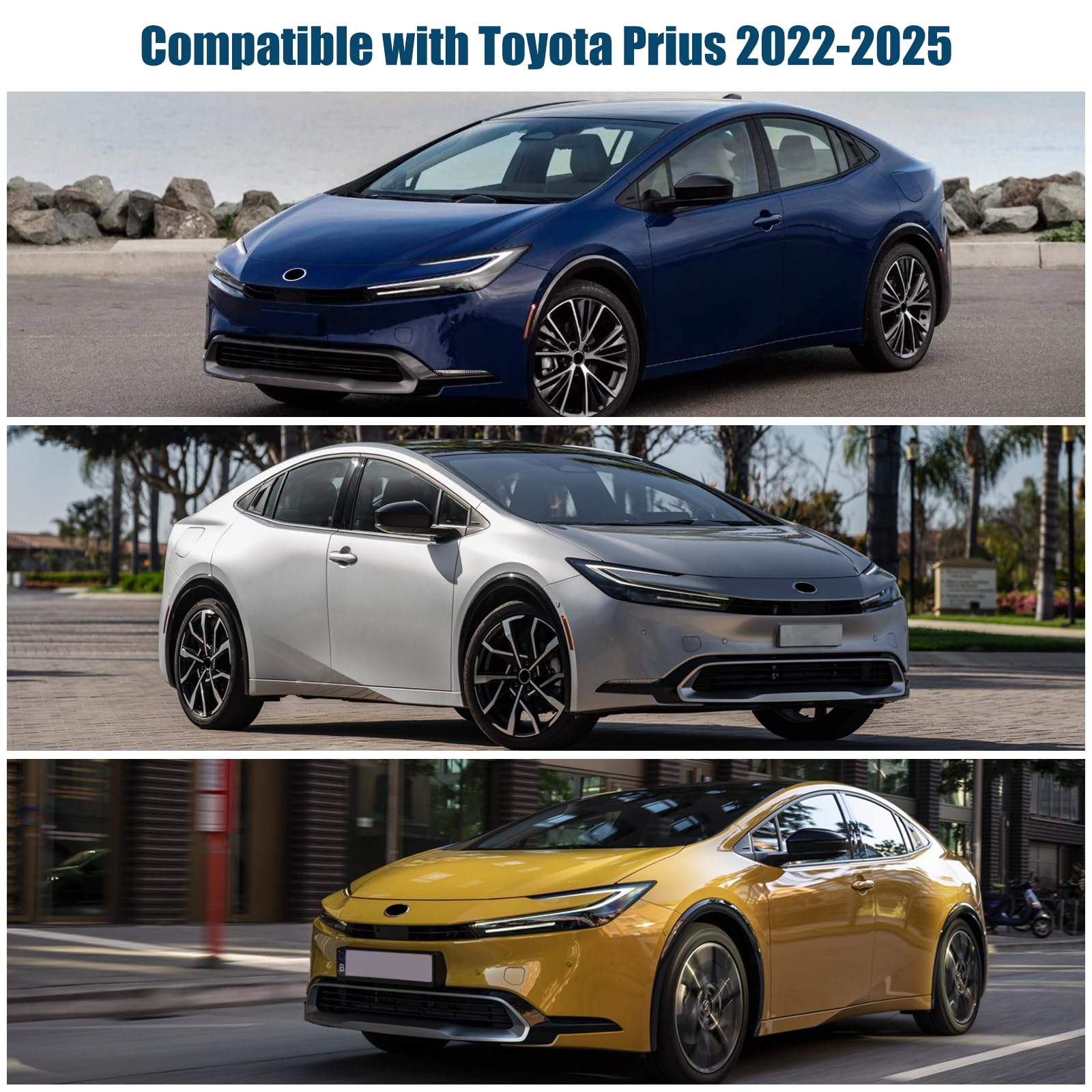 Copertura del Parabrezza Dell'auto Compatibile con Toyota Prius 2022-2025, Parasole per Parabrezza per Auto Interno Pieghevole, Protezione Antipolvere Riflettente UV