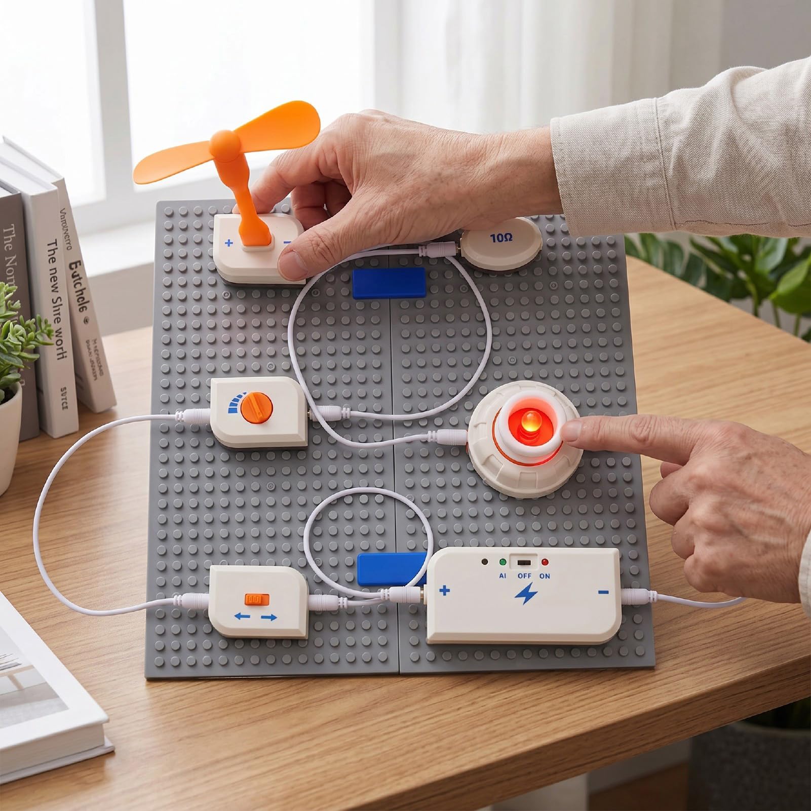 Generic Kits de Exploración de Circuitos Actividad Stem para Niños AI Reconocimiento de Voz Física Bloques de Construcción Plástico Seguro 2 Unidades