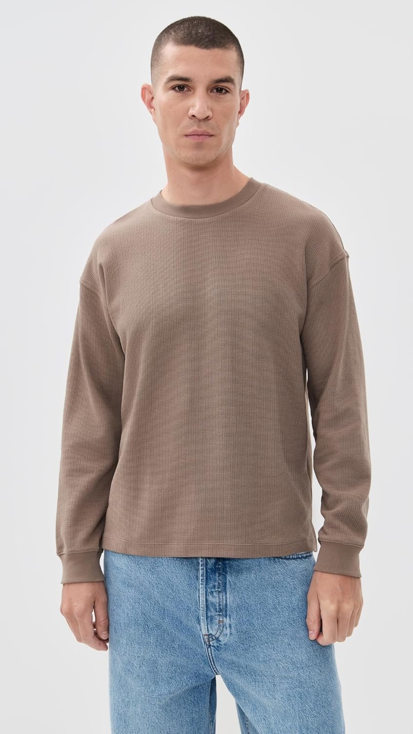 FRAME Men's Long Sleeve Waffle Textured Tee - Image 2