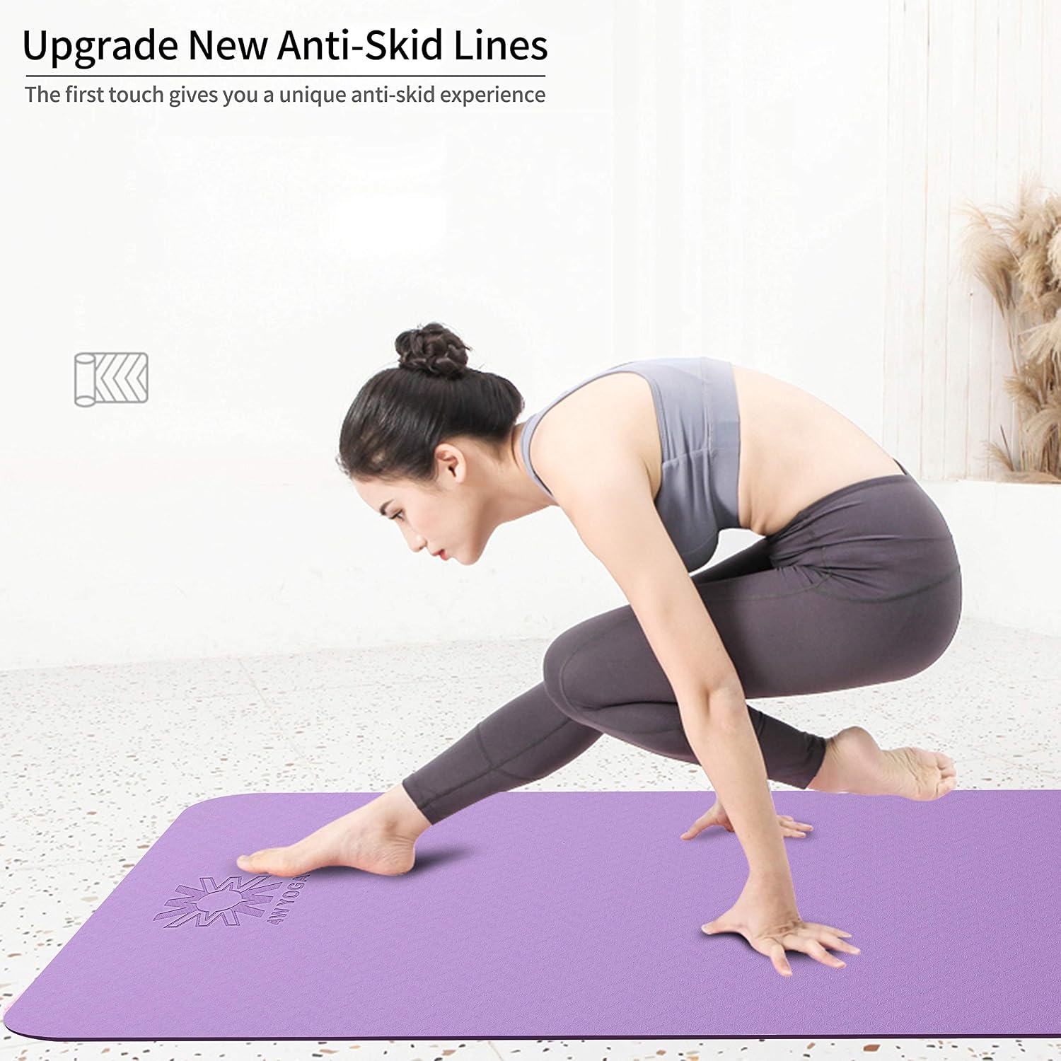 wwww Yoga Mat with Strap, Extra Wide 72 x24 Inch & 27 & 31 Inch, Extra Thick 1/4 & 1/3 Inch, Eco Friendly Yoga Mats By SGS Certified for Yoga Pilates Fitness, Best Gift for Lover