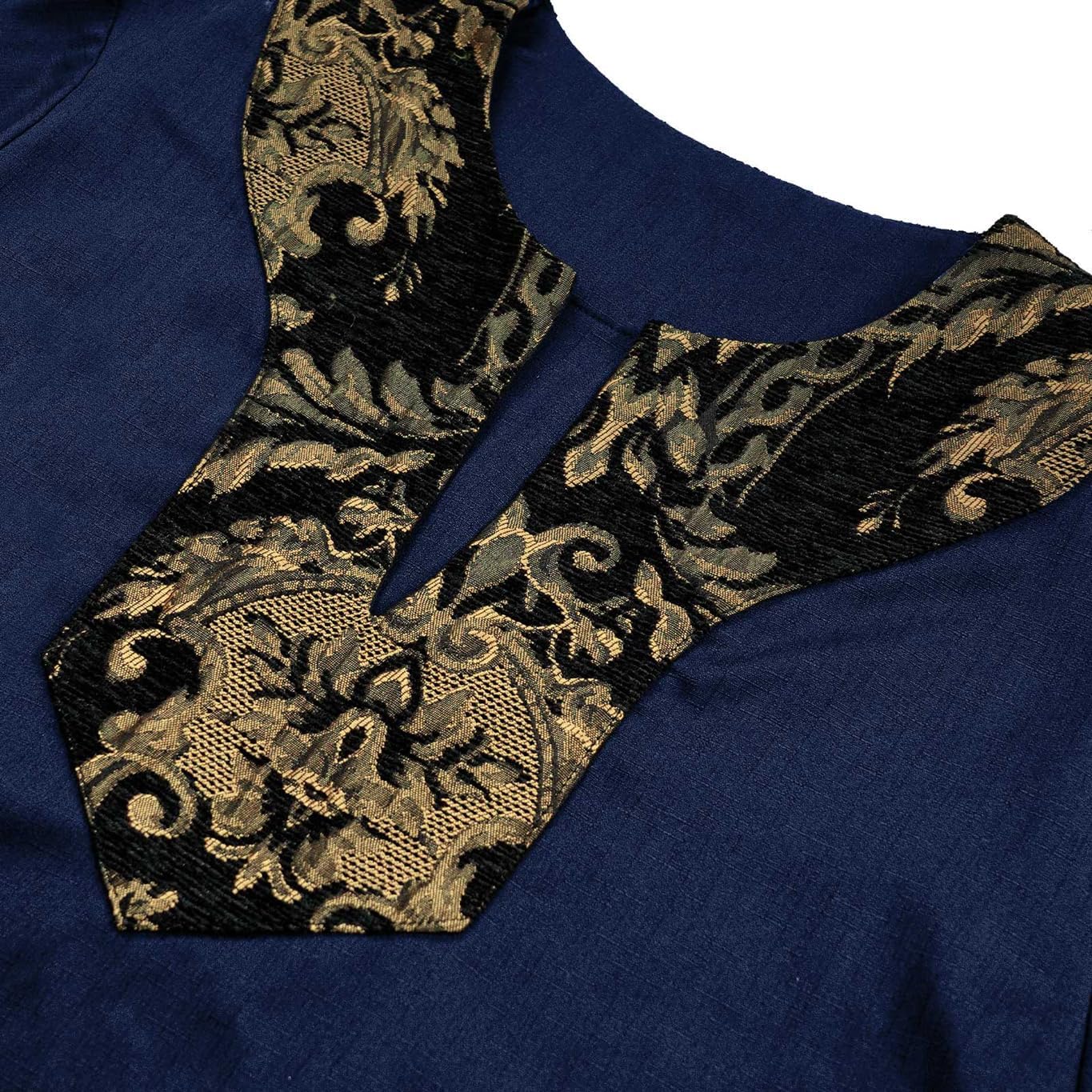 Tyuduo Mens Medieval Viking Tunic Surcoat Renaissance Pirate Knight Cosplay Warrior LARP Costume - Image 4