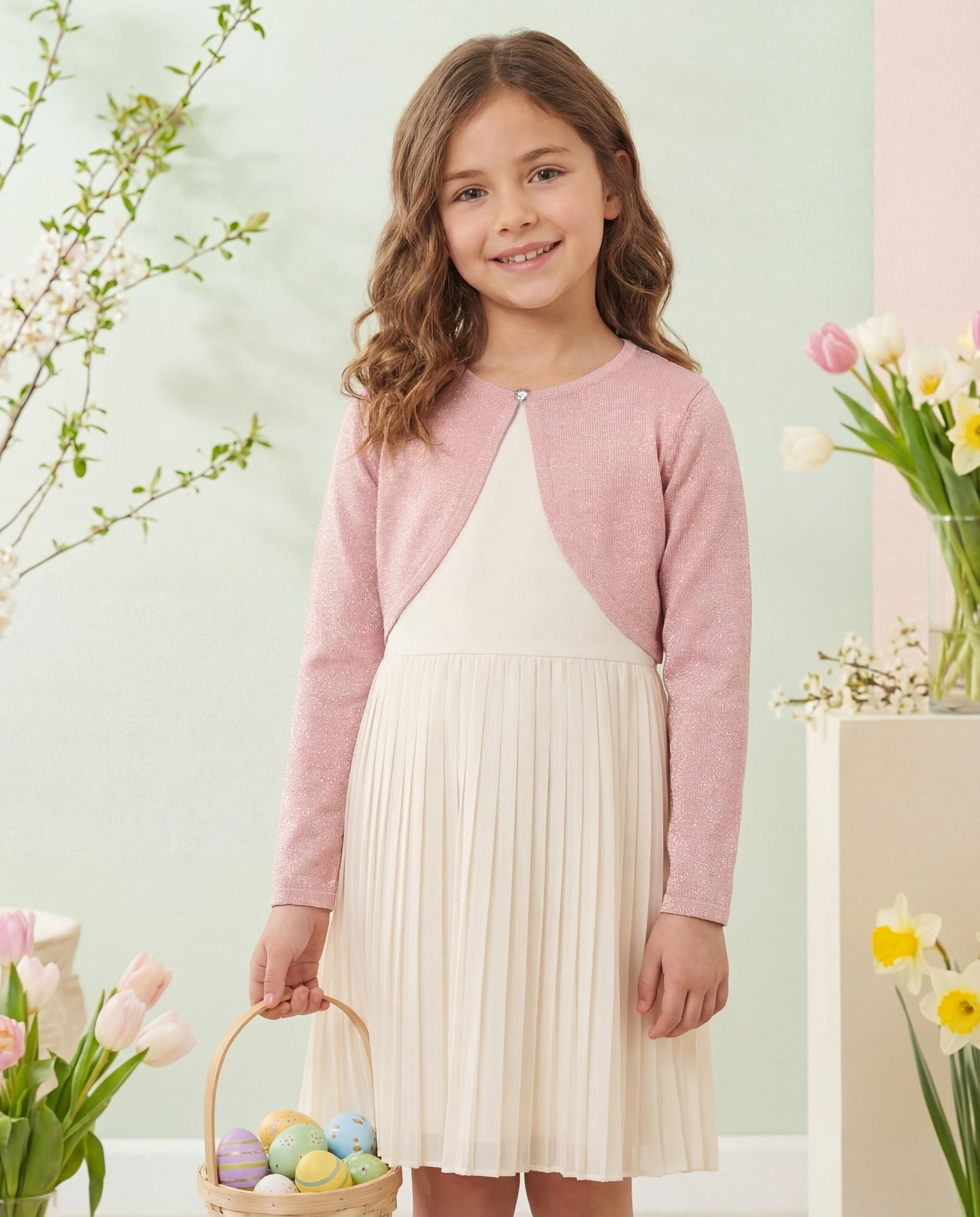 BlackButterfly Enfants Manche Longue Boléro Scintillante Filles Cardigan