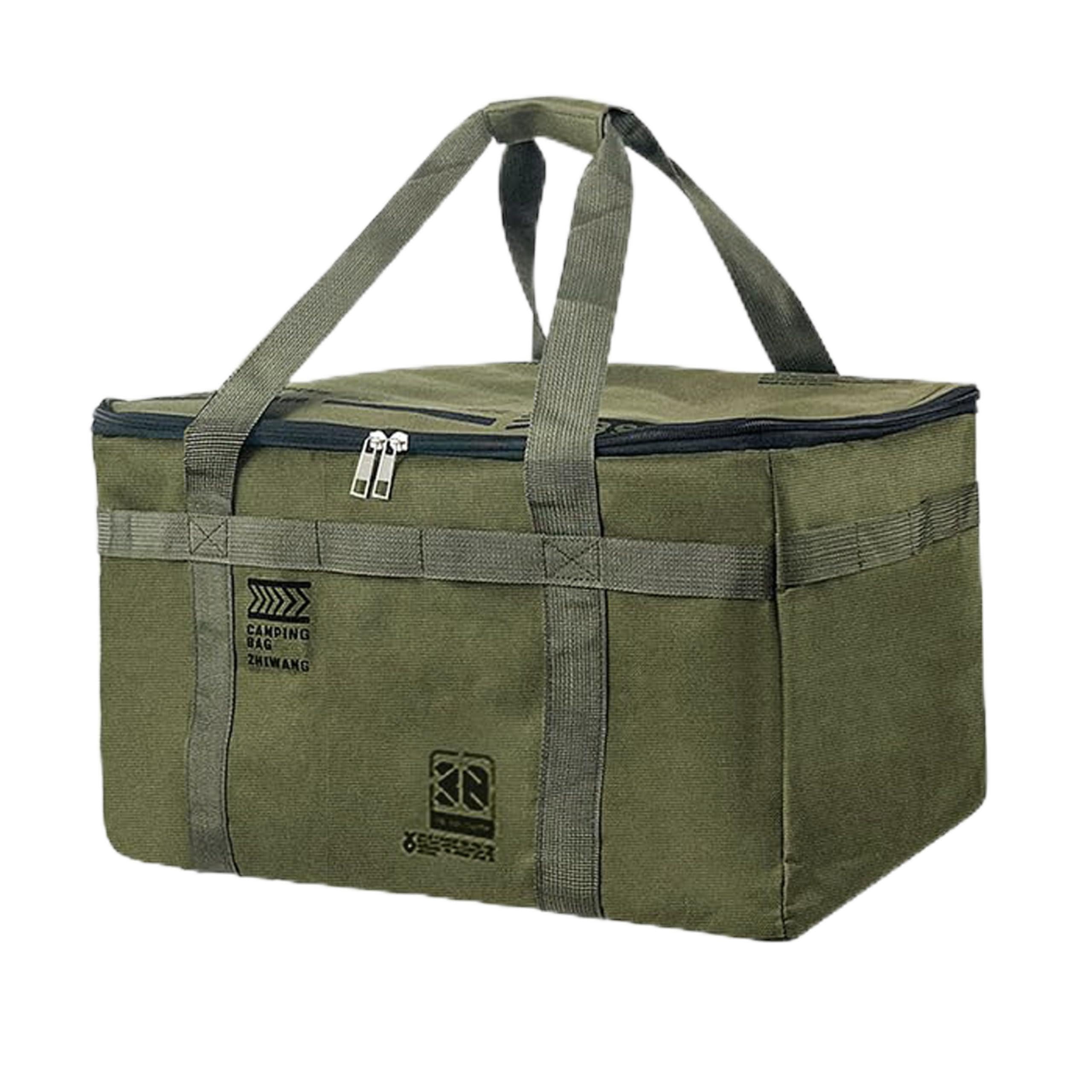 RUIYIZIXIN Tactical Camping Storage Bag 30L,Utility Tote Bag Camping Kitchen Organizer, Camping Stove, Pot Soft Gear Box, Heavy-Duty Canvas, 380x280x260mm